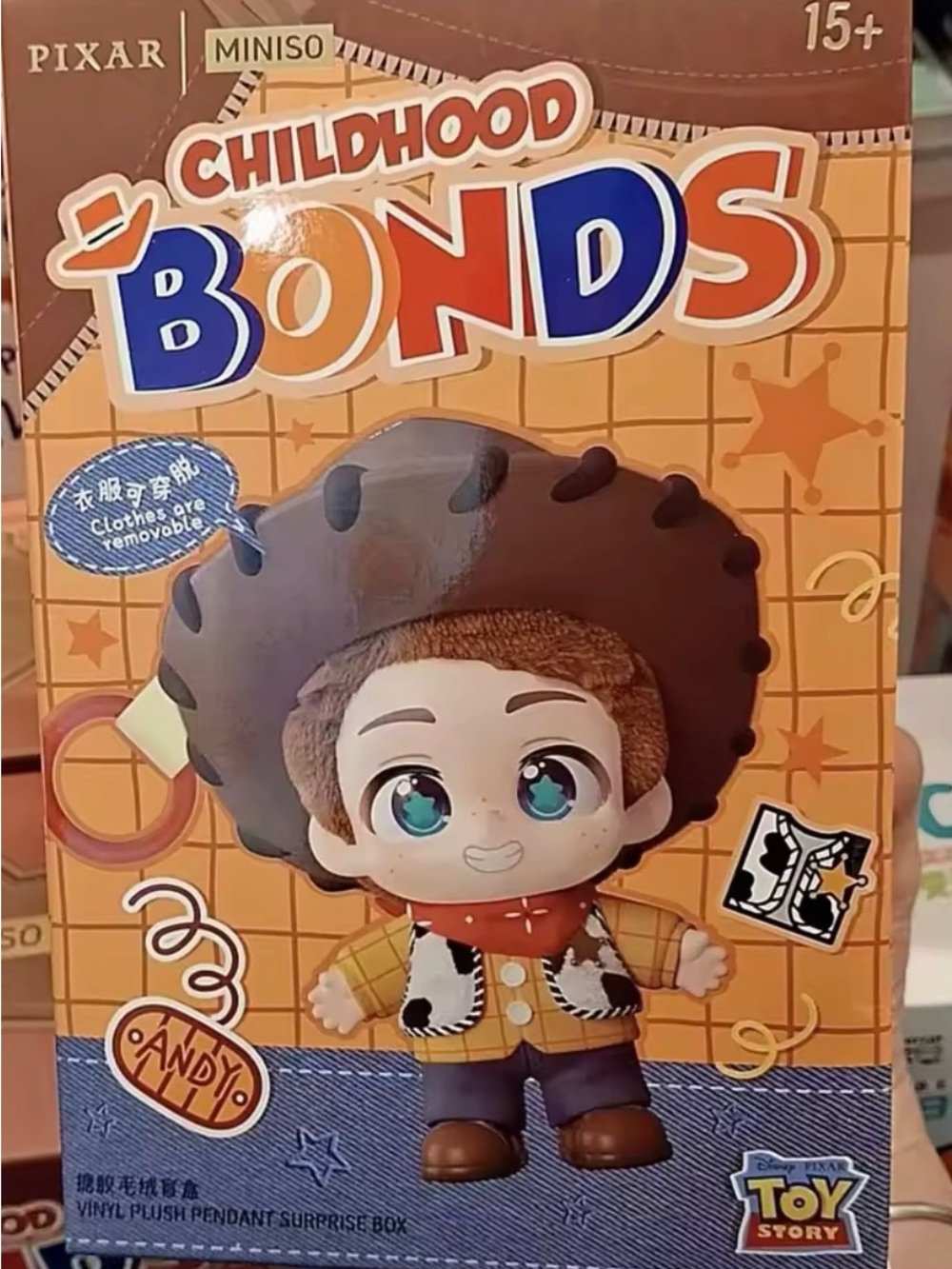 Pixar Woody Plush Doll - Brown Hat Brown Hair